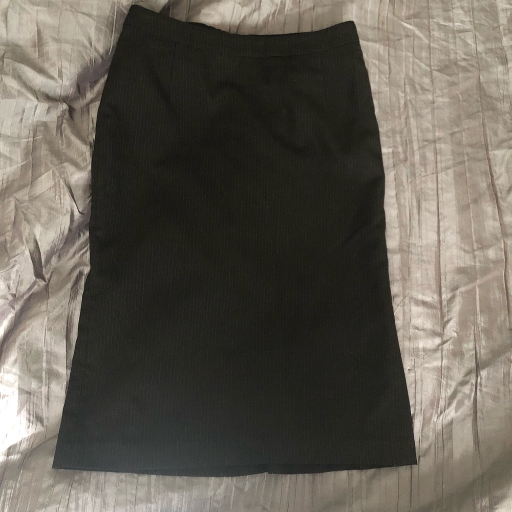 H&M Black Pinstripe Pencil Skirt 4